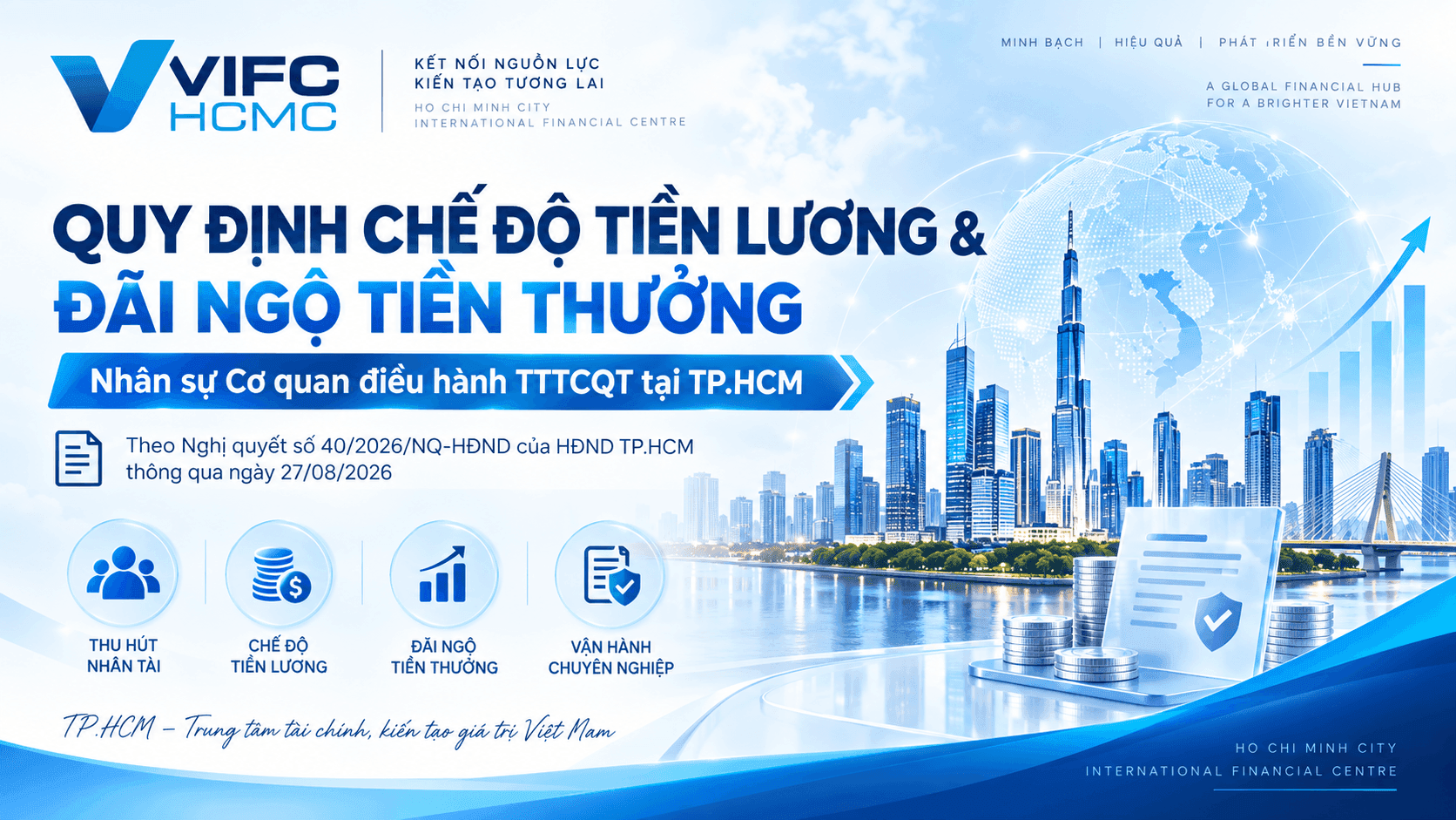 RESOLUTION PASSED ON SALARY AND BENEFIT POLICIES FOR STAFF OF THE EXECUTIVE AGENCY OF THE VIET NAM INTERNATIONAL FINANCIAL CENTER IN HO CHI MINH CITY